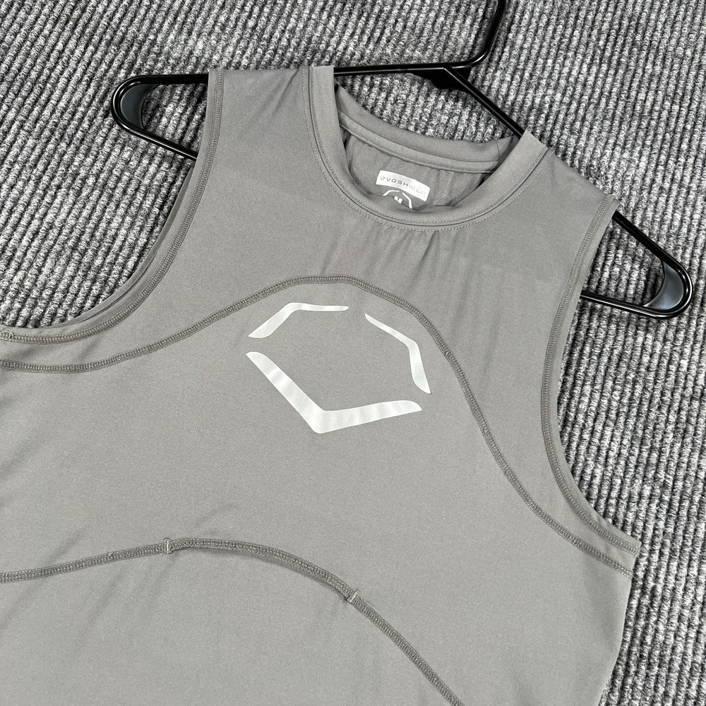EvoShield Tank Top Shirt Mens Medium Gray Sleeveless Baseball Workout Active